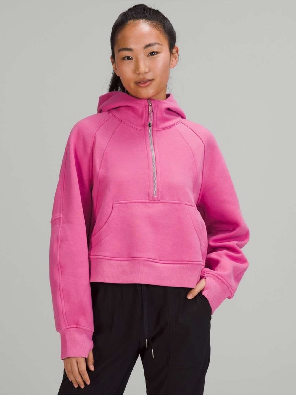 Lululemon Pink Half Zip Hoodie Pullover XS/S